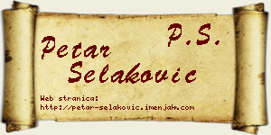 Petar Selaković vizit kartica